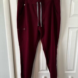Figs Women's Burgundy Jogger Scrub Bottoms